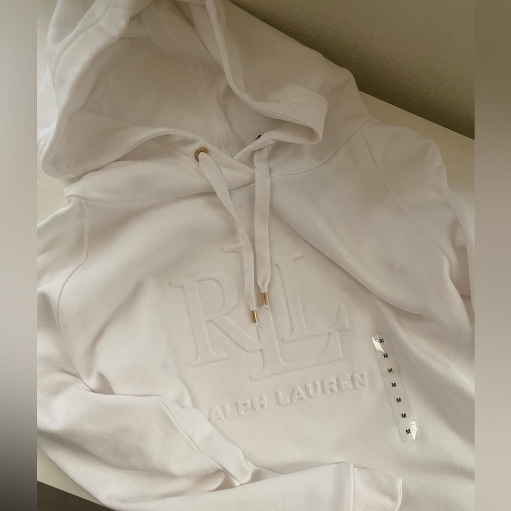 BRAND NEW W/ TAGS White Ralph Lauren Women’s Sweatshirt/Hoodie